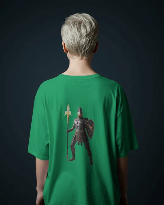 Fearless Strength in Oversized Comfort – Winged Knight Tee