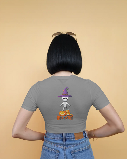 Spooky Chic in Ultra-Smooth Comfort – Halloween Skeleton Tee