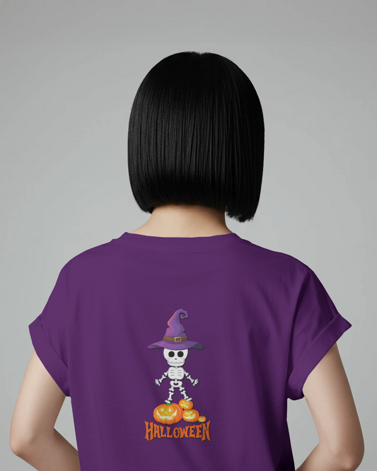 Spooky Chic in Ultra-Smooth Comfort – Halloween Skeleton Tee
