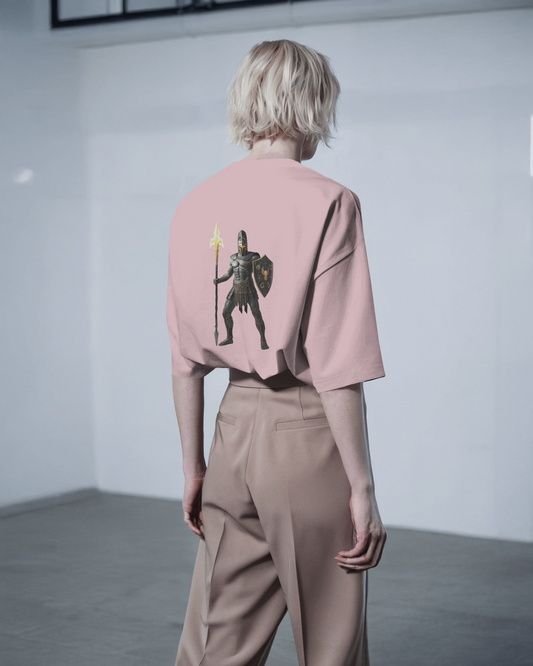 Fearless Strength in Oversized Comfort – Winged Knight Tee