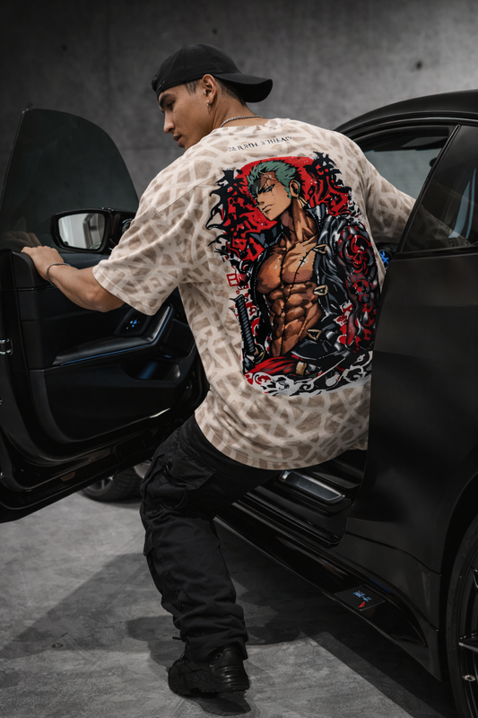 RONIN RAGE Oversized Acid Wash Tee – 240 GSM Premium French Terry | Limited Streetwear Drop