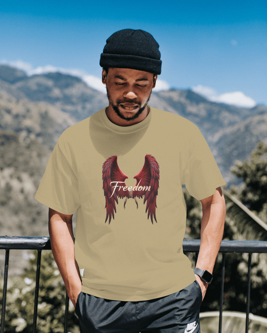 Premium Cotton T-Shirt – Wings of Freedom Edition