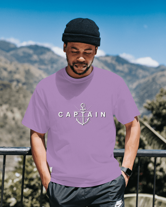 Earth & Thread | Captain 100% Cotton Regular Fit T-Shirt - Premium 180 GSM Nautical Leadership Graphic Tee