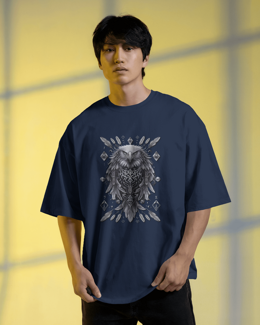 Oversized French Terry Comfort – Owl Vision Tee