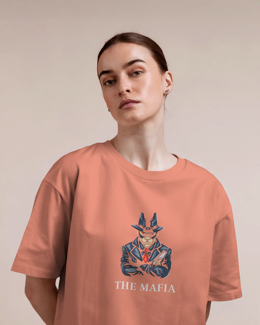 Earth & Thread | The Mafia 100% Cotton Regular Fit T-Shirt - Premium 180 GSM Gangster Persona Graphic Tee