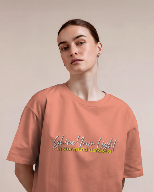 Earth & Thread | Shine Your Light 100% Cotton Regular Fit T-Shirt - Premium 180 GSM Inspirational Graphic Tee