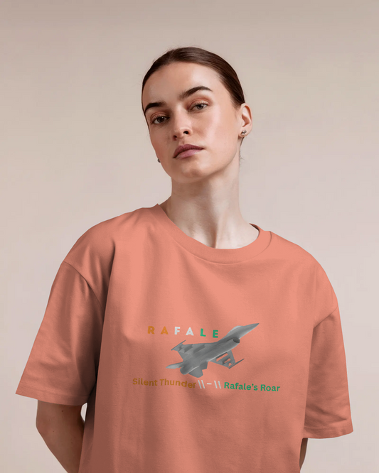 Earth & Thread | Rafale Silent Thunder 100% Cotton Regular Fit T-Shirt - Premium 180 GSM Fighter Jet Graphic Tee