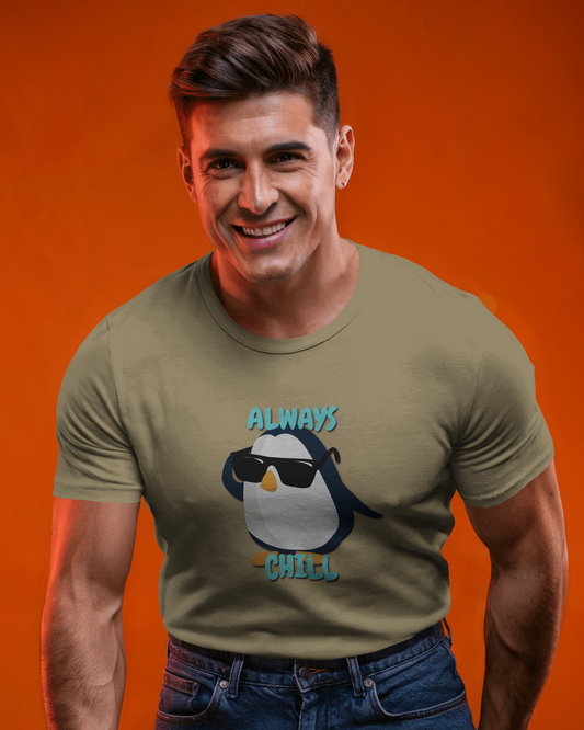 Chill in Ultra-Smooth Comfort – Premium Cotton Penguin Tee