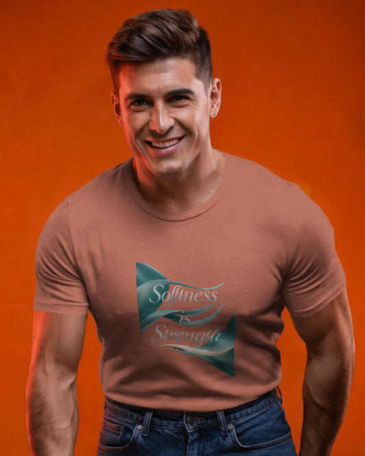 Earth & Thread | Softness Is Strength 100% Cotton Regular Fit T-Shirt - Premium 180 GSM Empowering Tee