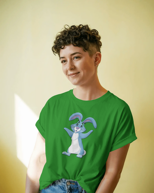 Bounce Into Comfort – Energetic Bunny Tee