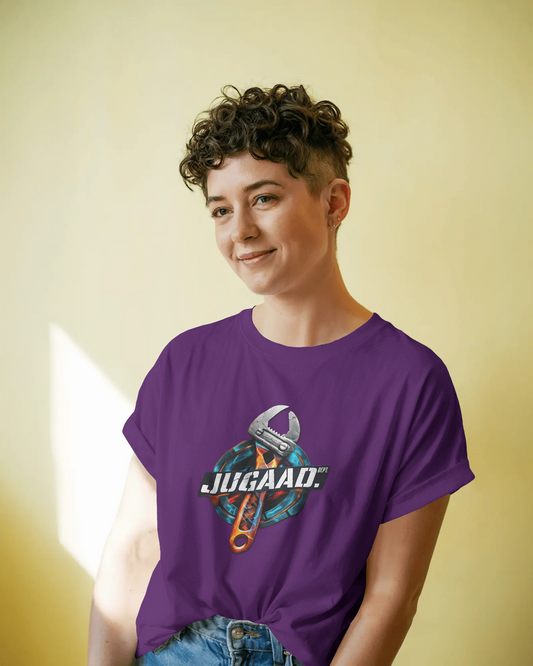 Earth & Thread | JUGAAD. 100% Cotton Regular Fit T-Shirt - Premium Ingenuity Graphic Tee