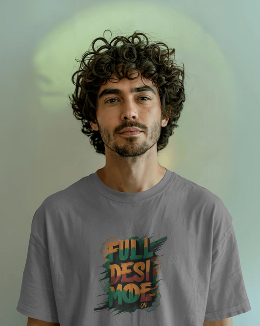 Earth & Thread | FULL DESI MODE 100% Cotton Regular Fit T-Shirt - Premium Vibrant Cultural Tee