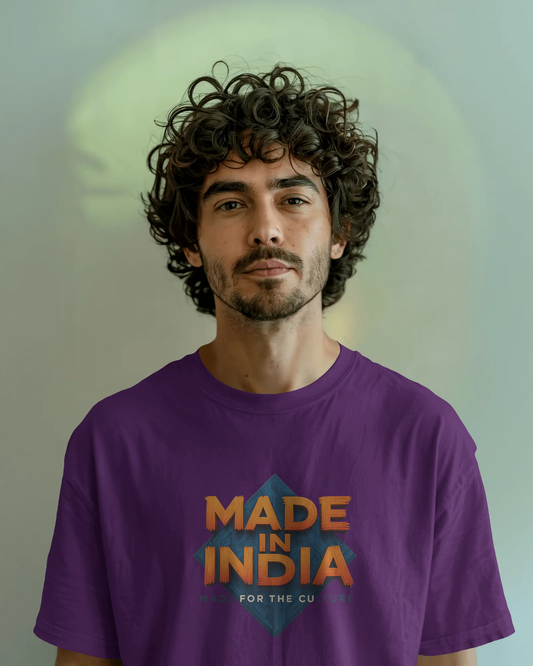 Earth & Thread | MADE IN INDIA 100% Cotton Regular Fit T-Shirt - Premium 180 GSM Patriotic Cultural Tee