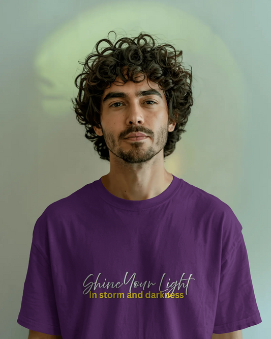 Earth & Thread | Shine Your Light 100% Cotton Regular Fit T-Shirt - Premium 180 GSM Inspirational Graphic Tee