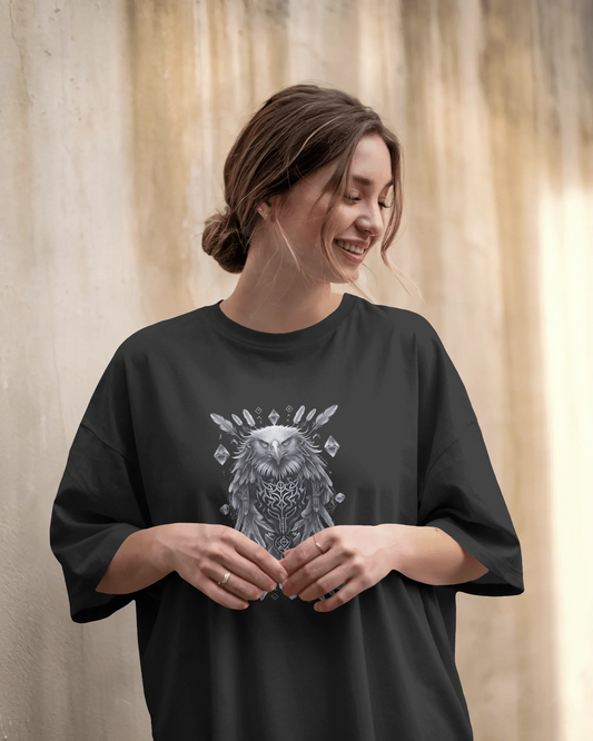 Oversized French Terry Comfort – Owl Vision Tee