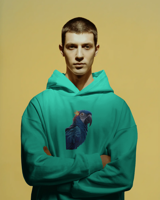 Oversized Hoodie – Blue Parrot Freedom Edition