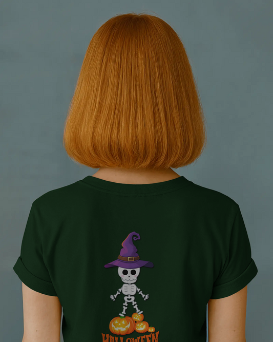 Spooky Chic in Ultra-Smooth Comfort – Halloween Skeleton Tee