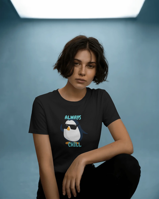 Chill in Ultra-Smooth Comfort – Premium Cotton Penguin Tee