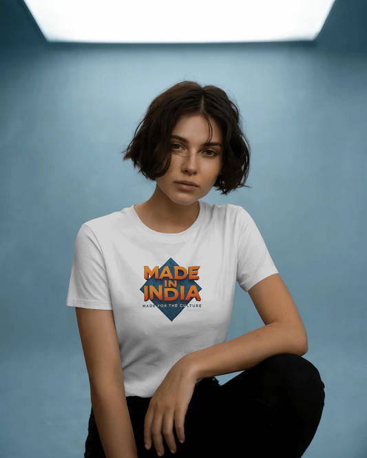 Earth & Thread | MADE IN INDIA 100% Cotton Regular Fit T-Shirt - Premium 180 GSM Patriotic Cultural Tee