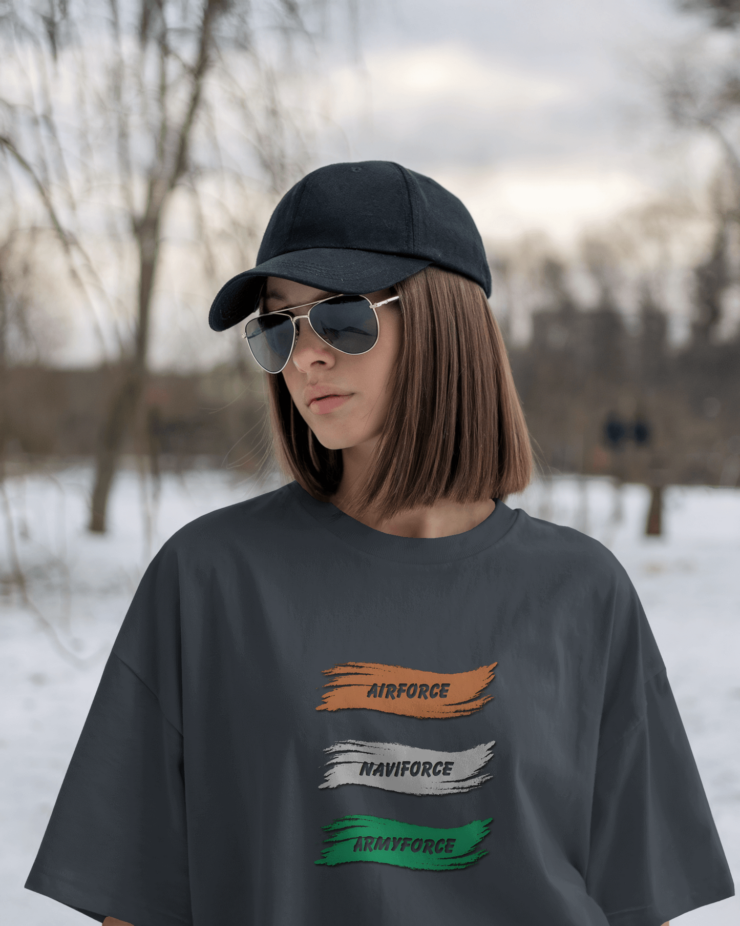 Oversized French Terry – Armed Forces Tribute Tee