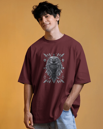 Oversized French Terry Comfort – Owl Vision Tee