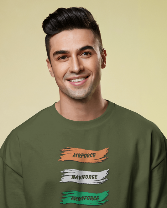 Oversized French Terry – Armed Forces Tribute Tee