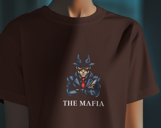 Earth & Thread | The Mafia 100% Cotton Regular Fit T-Shirt - Premium 180 GSM Gangster Persona Graphic Tee