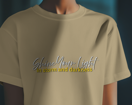 Earth & Thread | Shine Your Light 100% Cotton Regular Fit T-Shirt - Premium 180 GSM Inspirational Graphic Tee