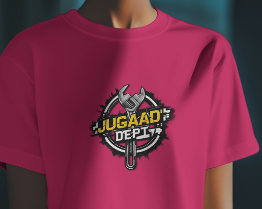 Earth & Thread | JUGAAD DEPT 100% Cotton Regular Fit T-Shirt - Premium 180 GSM Innovative Mechanic Graphic