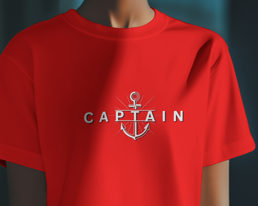 Earth & Thread | Captain 100% Cotton Regular Fit T-Shirt - Premium 180 GSM Nautical Leadership Graphic Tee