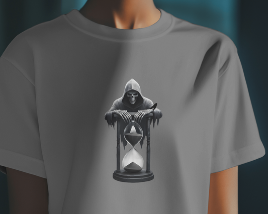 Earth & Thread | Reaper Hourglass 100% Cotton Regular Fit T-Shirt - Premium 180 GSM Dark Academia Graphic