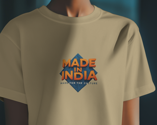 Earth & Thread | MADE IN INDIA 100% Cotton Regular Fit T-Shirt - Premium 180 GSM Patriotic Cultural Tee