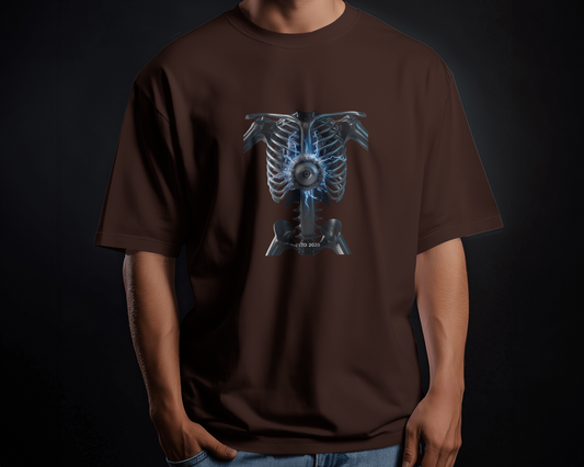 Earth & Thread | Core Energy Ribcage 100% Cotton Regular Fit T-Shirt - Premium 180 GSM Anatomical Graphic