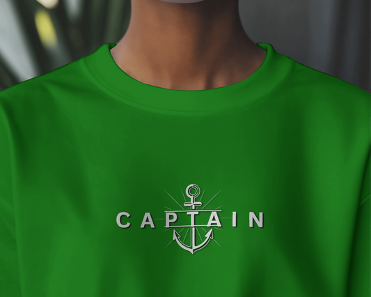 Earth & Thread | Captain 100% Cotton Regular Fit T-Shirt - Premium 180 GSM Nautical Leadership Graphic Tee