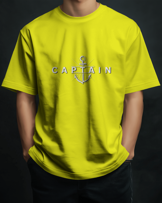 Earth & Thread | Captain 100% Cotton Regular Fit T-Shirt - Premium 180 GSM Nautical Leadership Graphic Tee