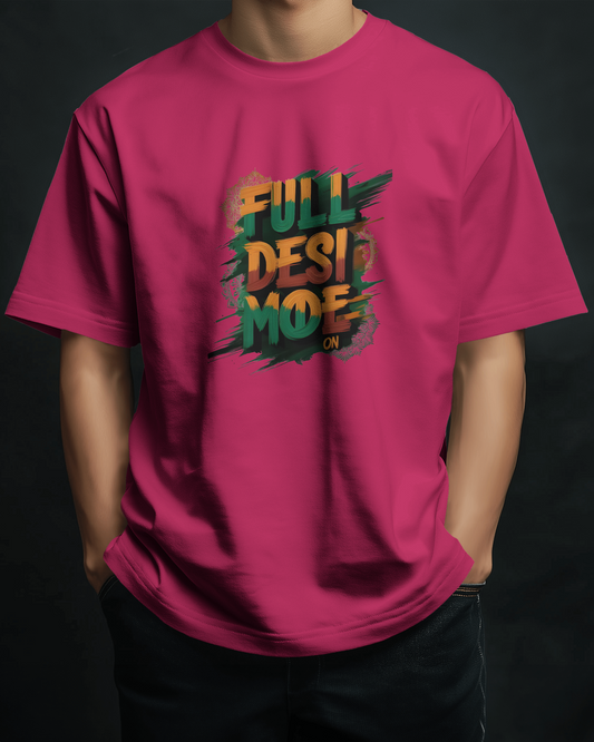 Earth & Thread | FULL DESI MODE 100% Cotton Regular Fit T-Shirt - Premium Vibrant Cultural Tee