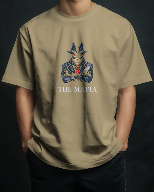 Earth & Thread | The Mafia 100% Cotton Regular Fit T-Shirt - Premium 180 GSM Gangster Persona Graphic Tee