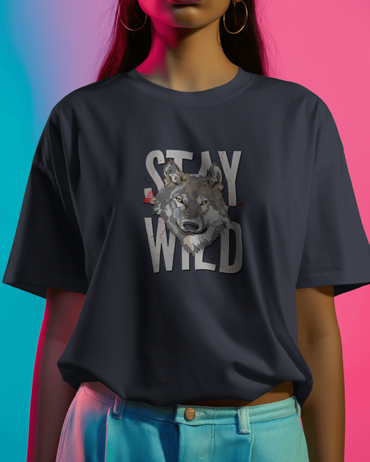 Stay Wild Wolf Tee – Smooth Comfort & Fearless Style