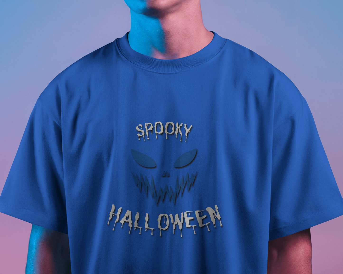 Spooky Halloween in Oversized Comfort – Creepy Tee