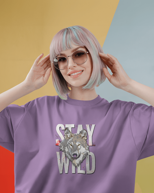 Stay Wild Wolf Tee – Smooth Comfort & Fearless Style