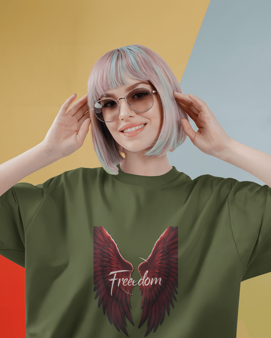 Oversized French Terry – Wings of Freedom Tee
