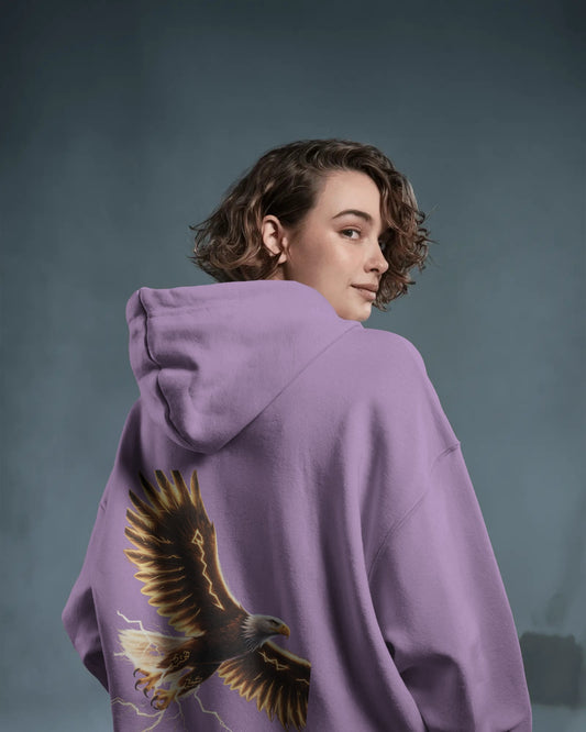 Oversized Hoodie – Black Eagle Lightning Edition