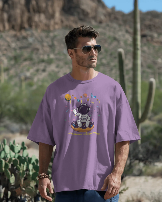 Explore the Unknown in Oversized Comfort – Astronaut Tee
