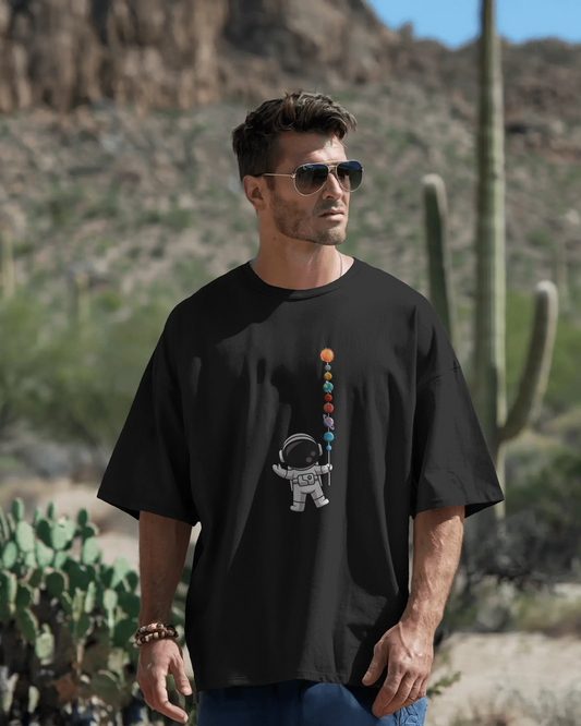 Oversized French Terry – Astronaut & Planets Tee