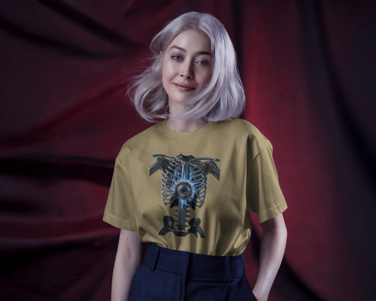 Earth & Thread | Core Energy Ribcage 100% Cotton Regular Fit T-Shirt - Premium 180 GSM Anatomical Graphic