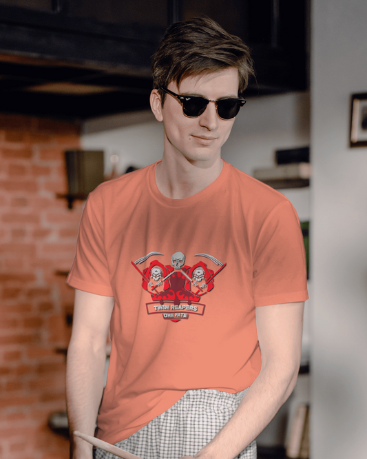 Earth & Thread | Devil Trio 100% Cotton Regular Fit T-Shirt - Premium 180 GSM Edgy Graphic Tee