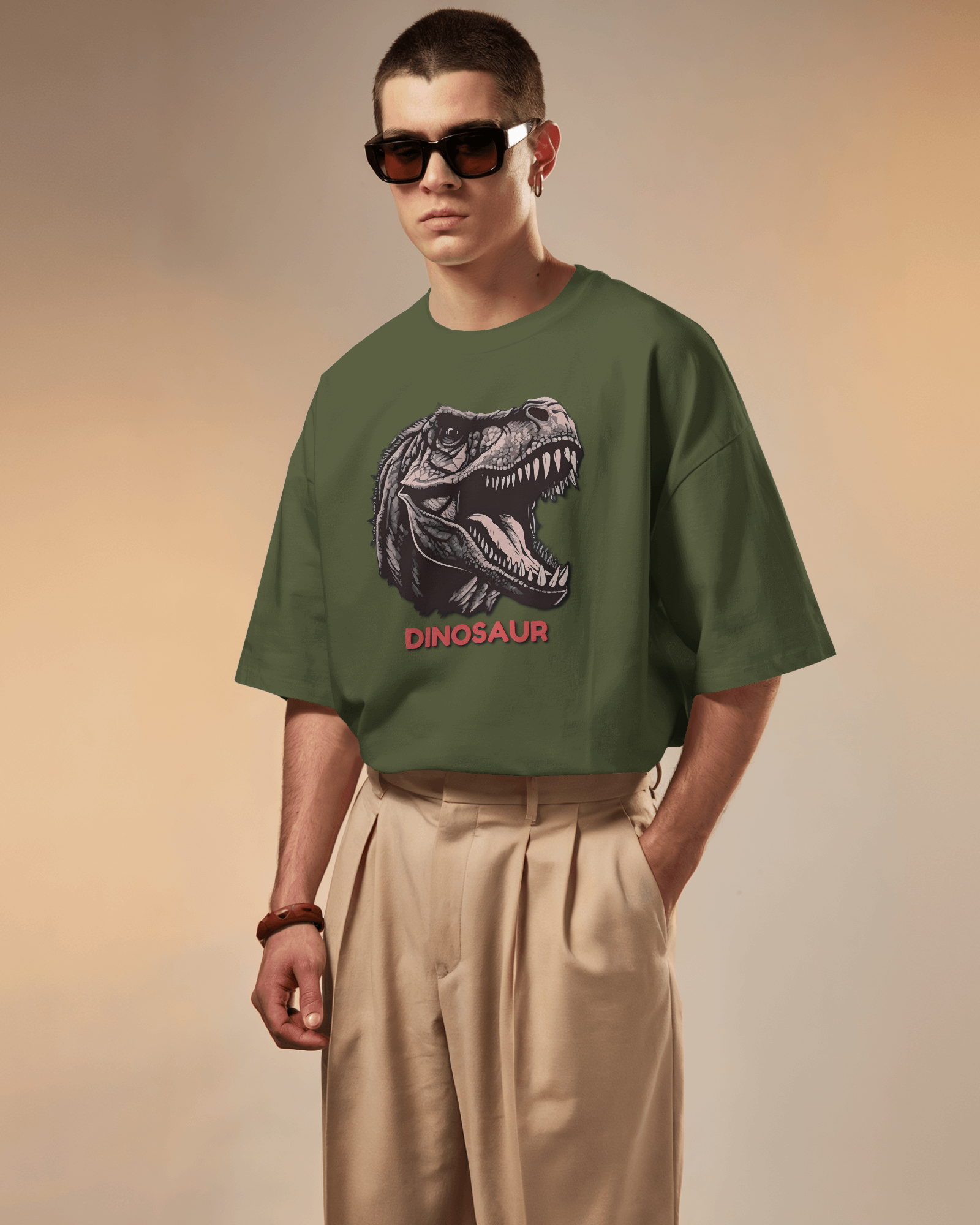 Oversized French Terry – Roaring T-Rex Tee