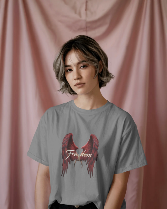 Premium Cotton T-Shirt – Wings of Freedom Edition