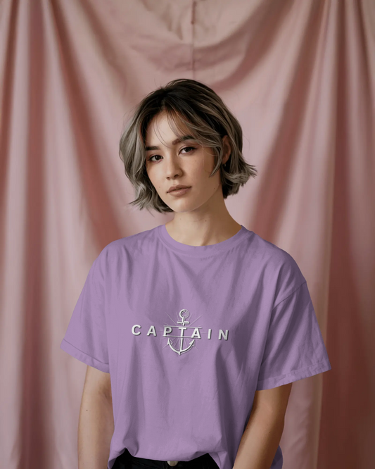 Earth & Thread | Captain 100% Cotton Regular Fit T-Shirt - Premium 180 GSM Nautical Leadership Graphic Tee