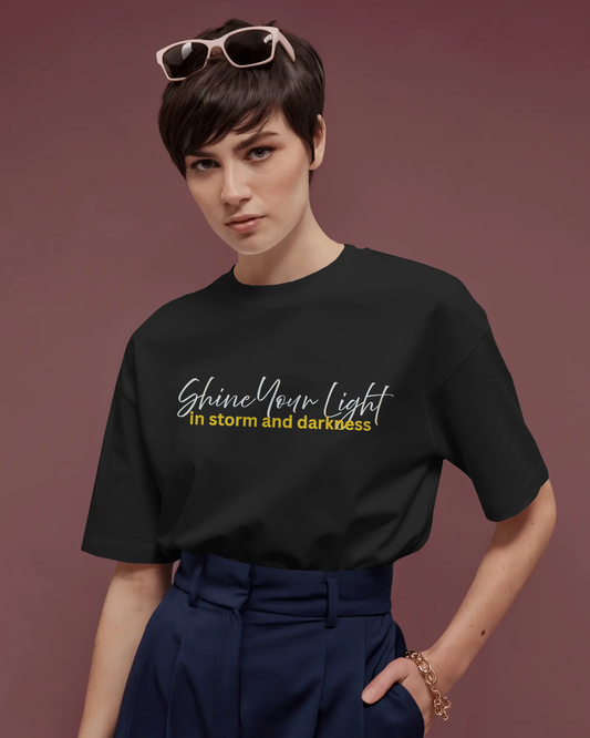 Earth & Thread | Shine Your Light 100% Cotton Regular Fit T-Shirt - Premium 180 GSM Inspirational Graphic Tee